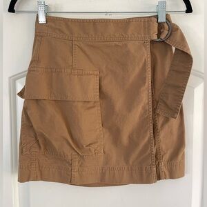 Banana Republic Cargo Wrap Skirt with Pocket Tan - XXSP